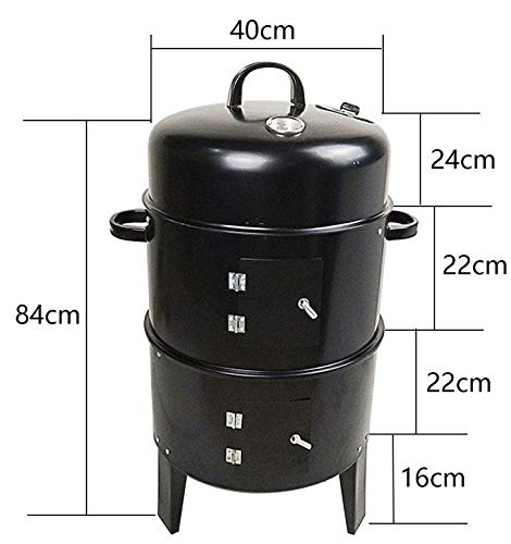 3-in-1 Portable Charcoal BBQ Grill