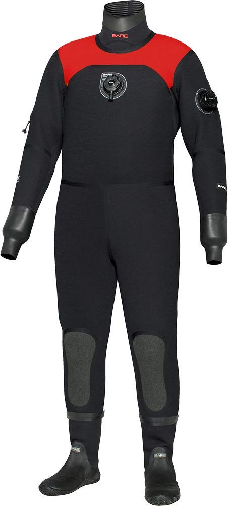 Bare D6 HD Pro Drysuit (Medium Large Short, Red)