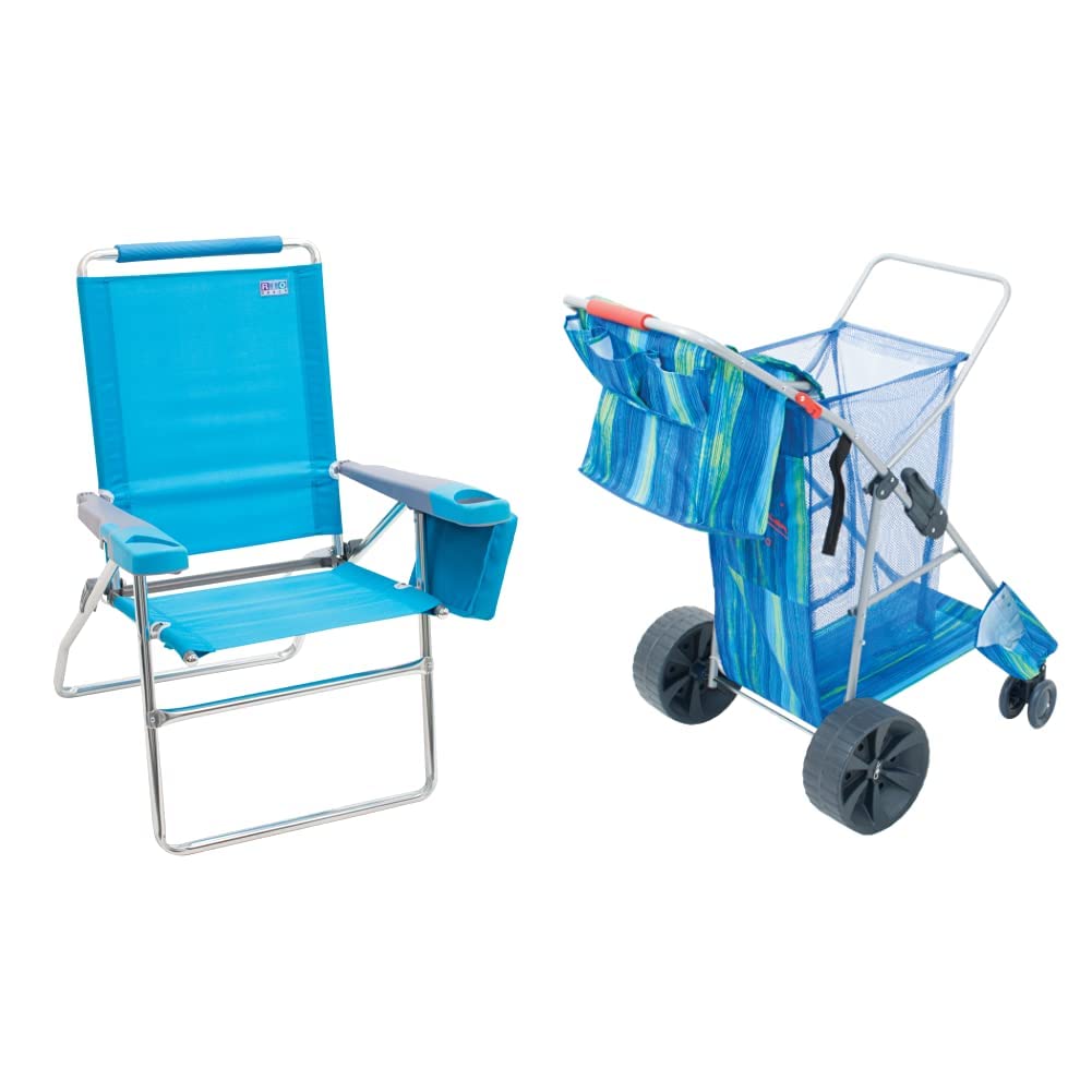 Folding Beach Chair & Beach Cart