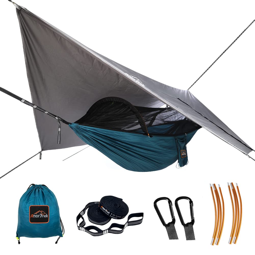 Camping Hammock with Mosquito Net & Rain Fly