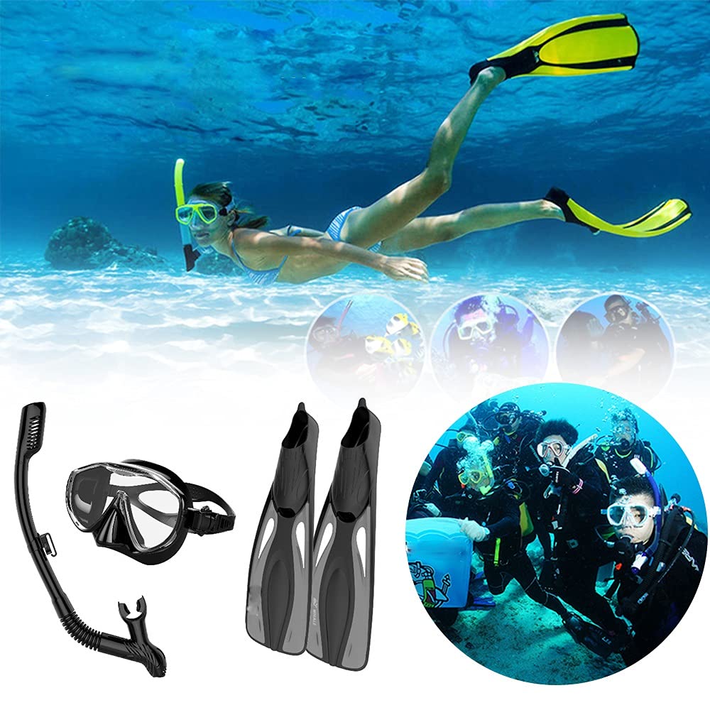 Snorkel Mask & Diving Fins Set