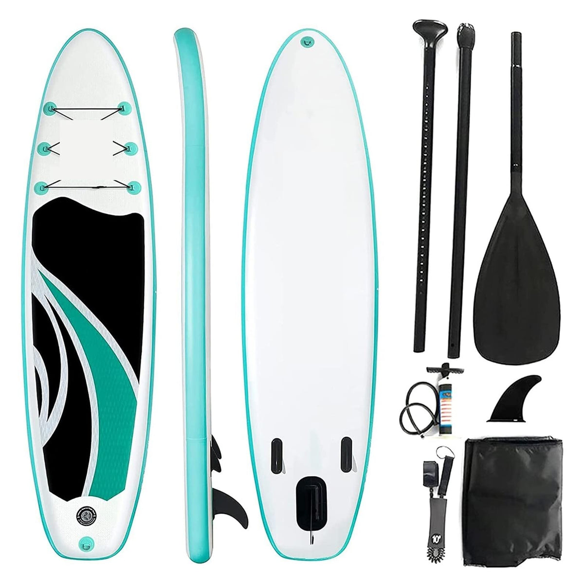 Inflatable Stand Up Paddle Board 10.5ft Inflatable SUP Board 30in Widened Stand Up Paddle Water Sport Surfing Surfboard (Color : SUP-M002 Size : 1)