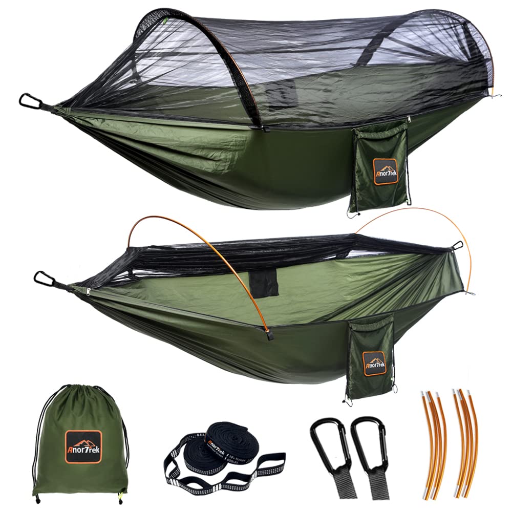 Camping Hammock with Mosquito Net & Rain Fly