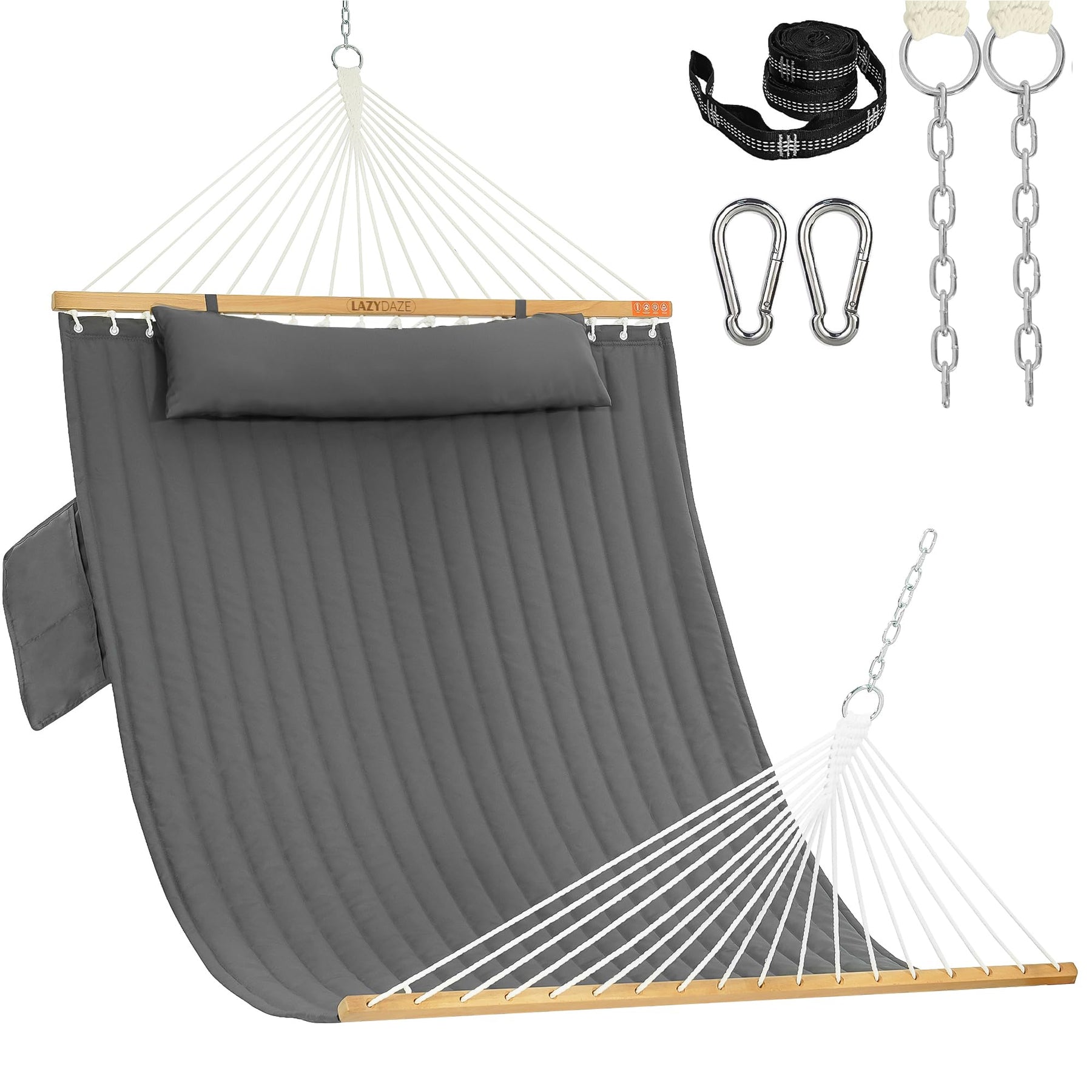 Lazy Daze Double Hammock with Pillow for Outside