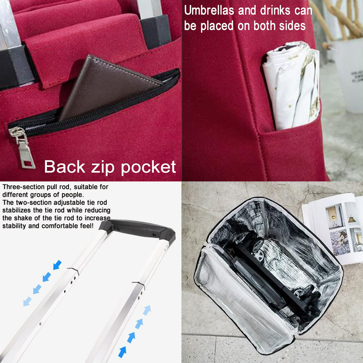 36-Can Rolling Cooler Bag