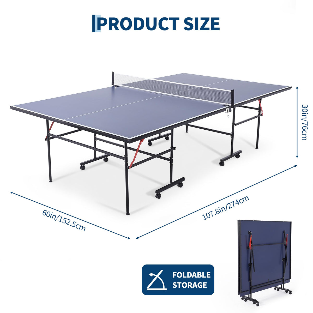 Folding Mobile Ping Pong Table
