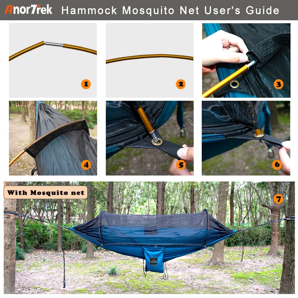 Camping Hammock with Mosquito Net & Rain Fly