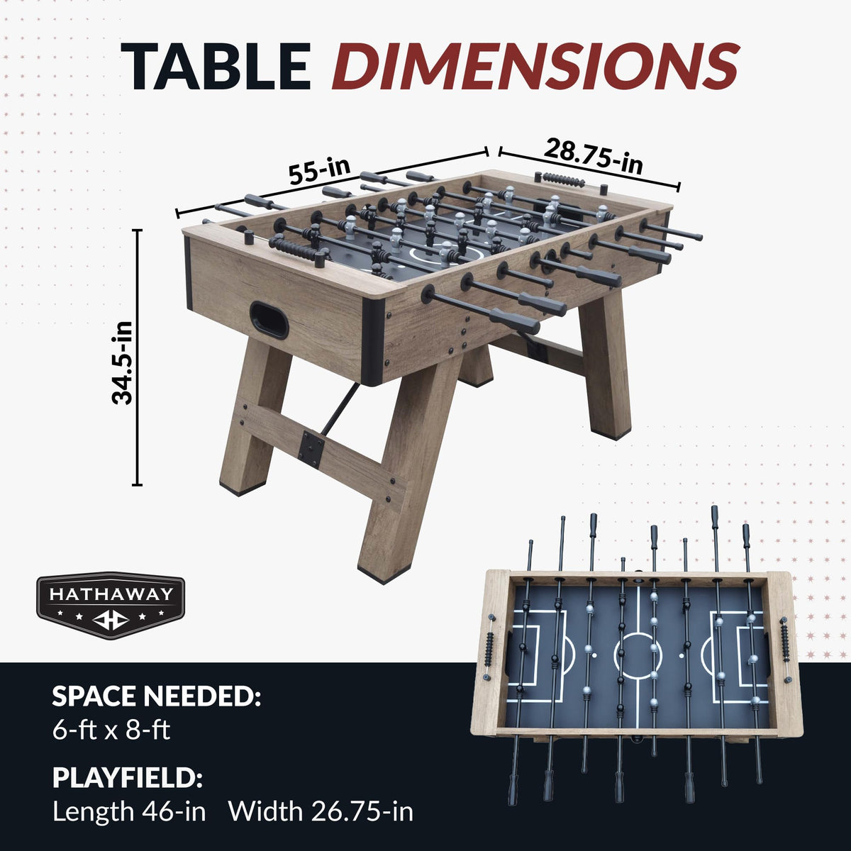 55" Competition Foosball Table