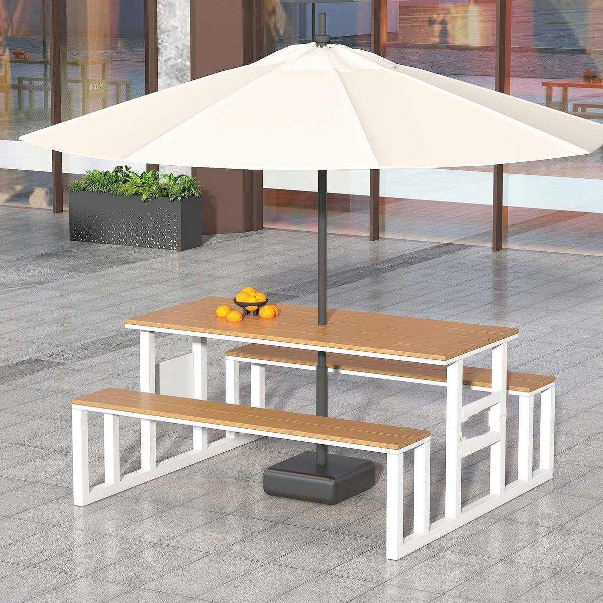 Outdoor Dining Set with Umbrella