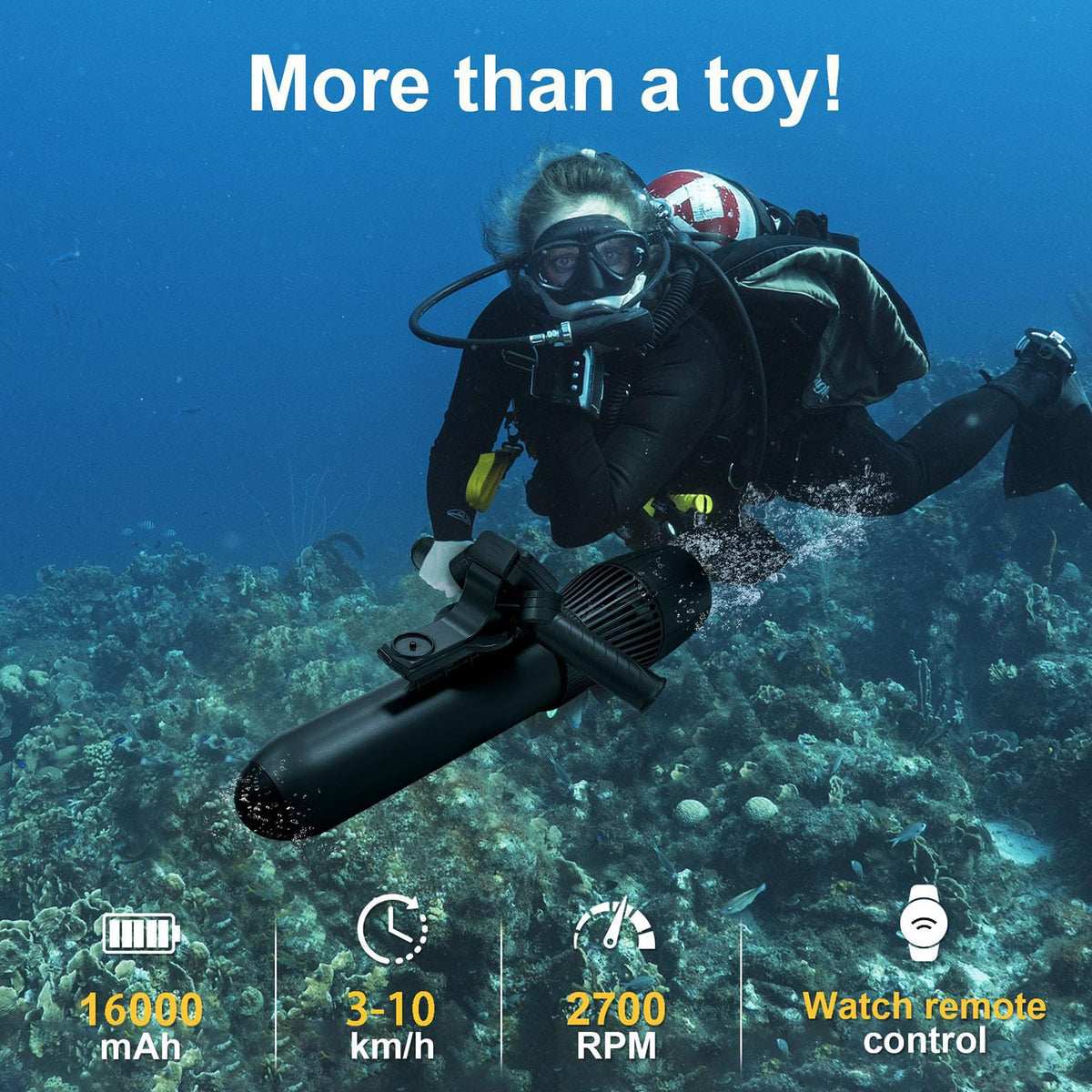 10-Speed Portable Underwater Scooter