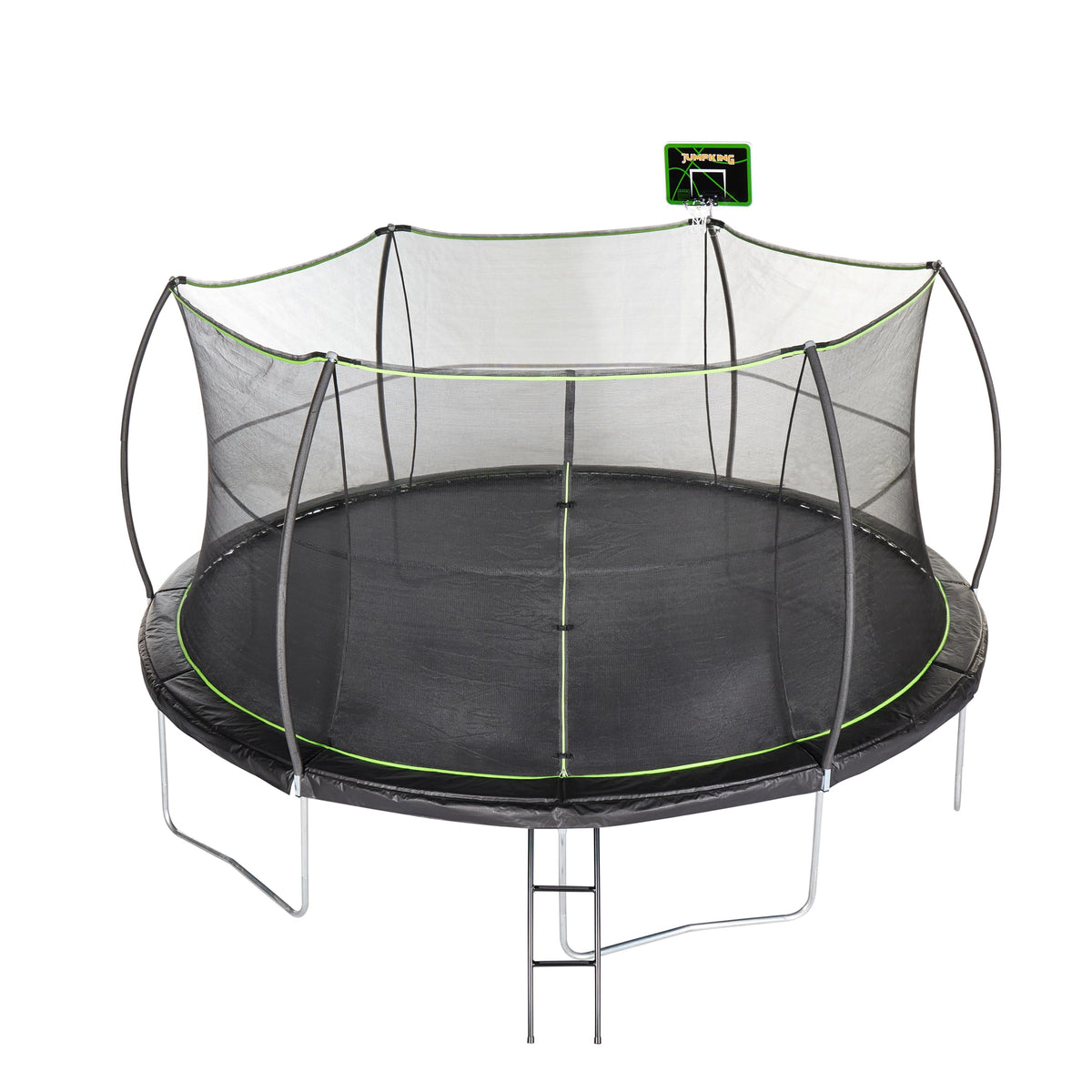 15' Trampoline with Basketball Hoop