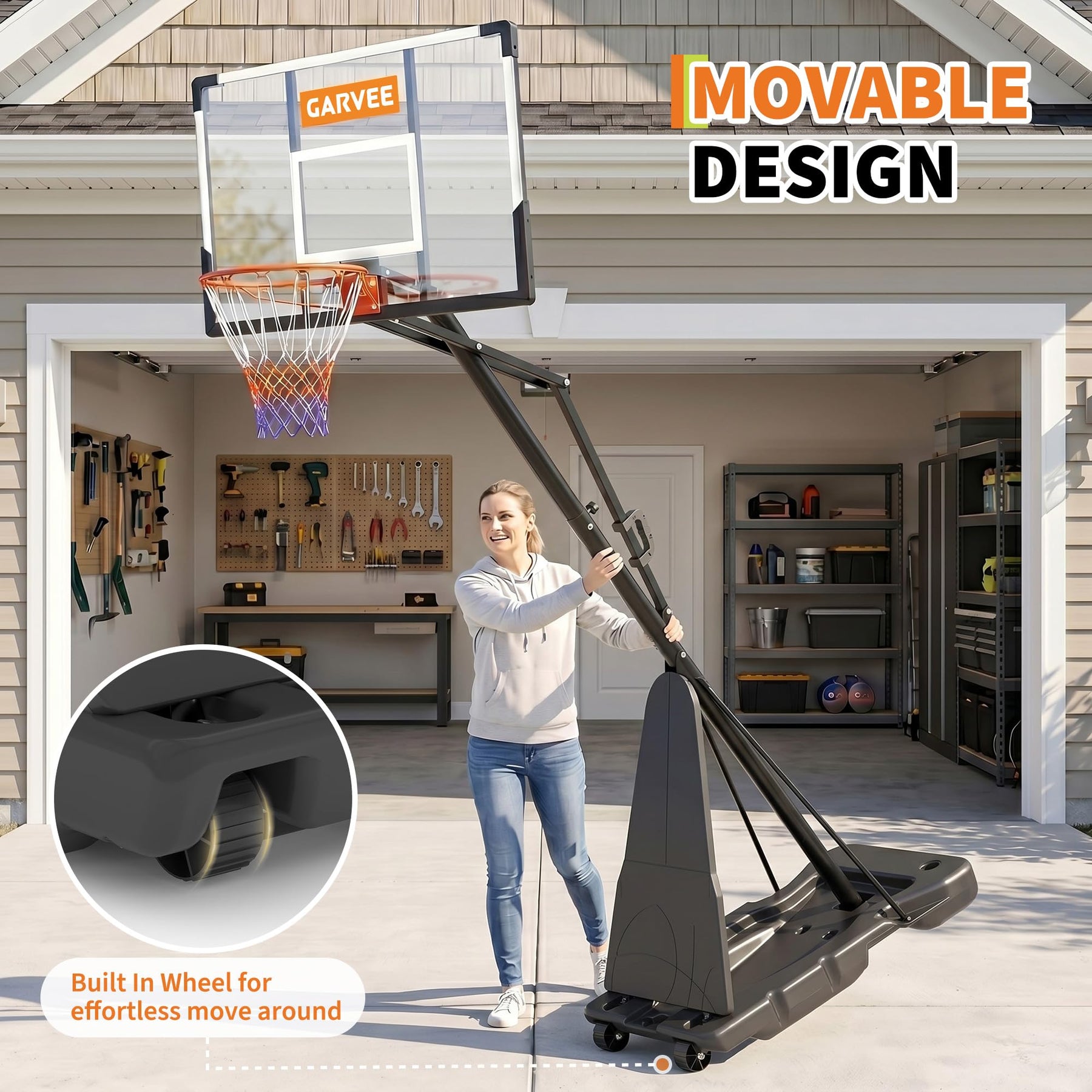 Adjustable Portable Basketball Hoop