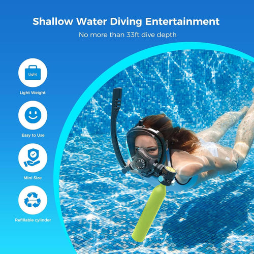 0.7L Mini Scuba Tank & Snorkel Mask Set