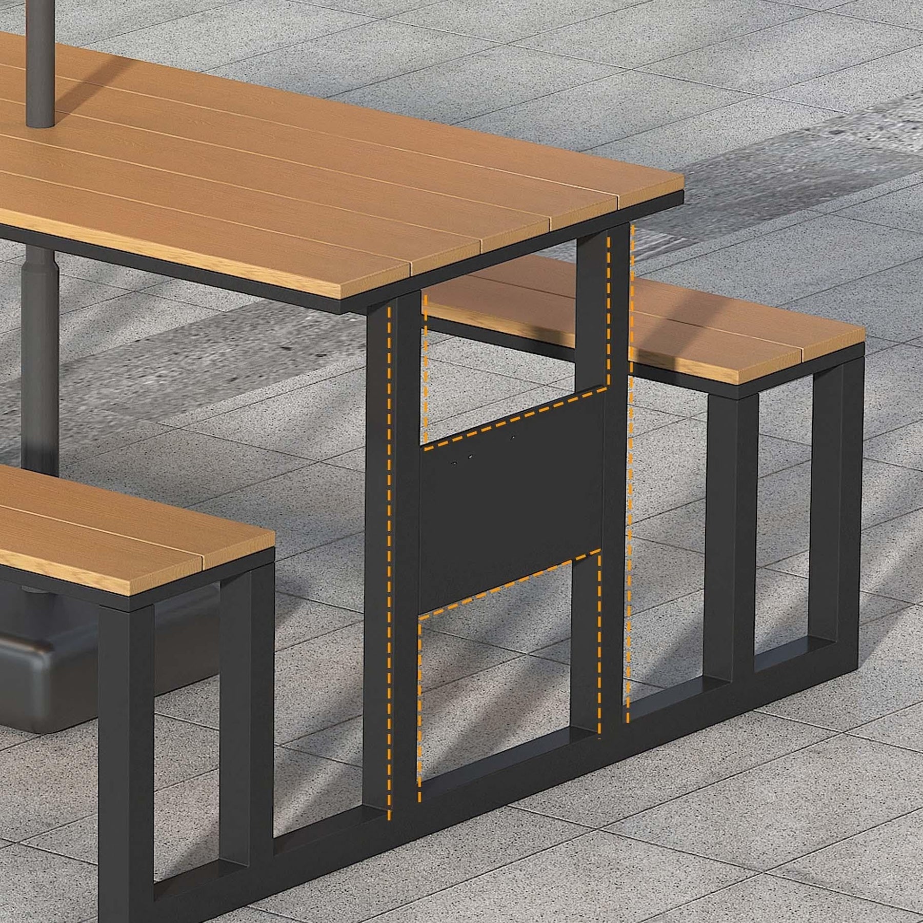 Outdoor Dining Set with Umbrella