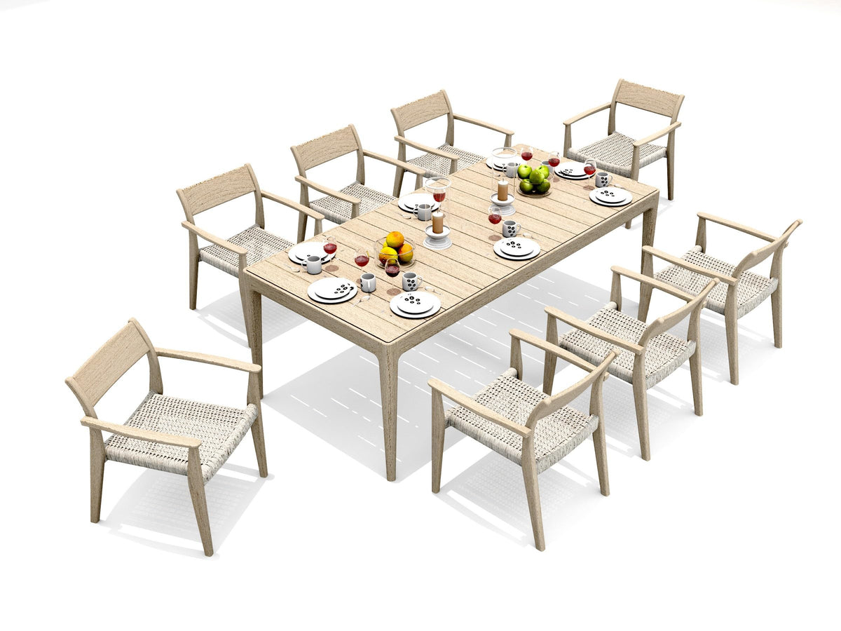 8-Seater Teak Outdoor Dining Set