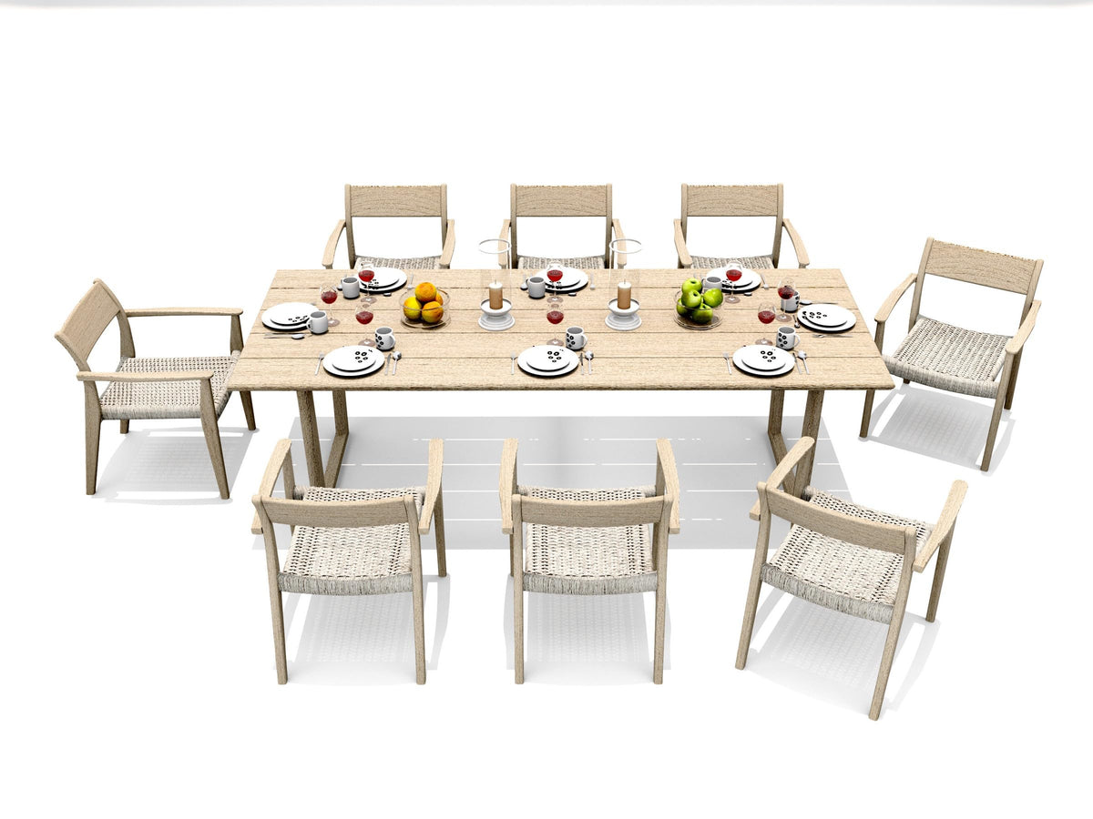 8-Seater Teak Outdoor Dining Set