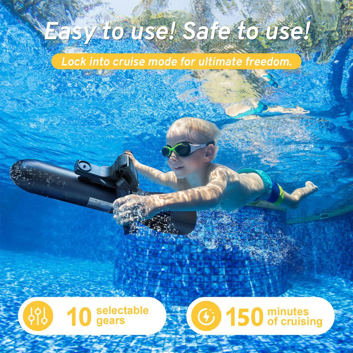 10-Speed Portable Underwater Scooter