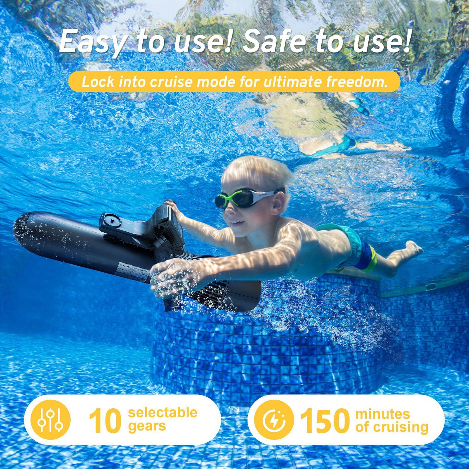 10-Speed Portable Underwater Scooter
