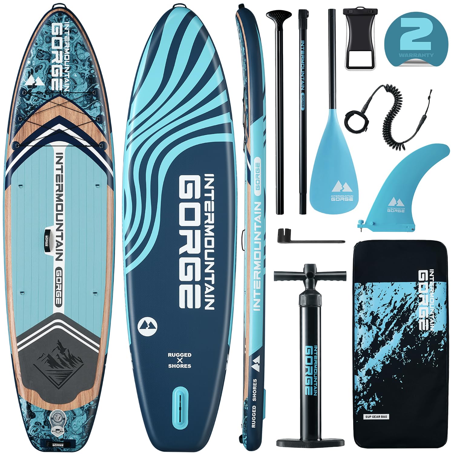 11'x34 Ultra Wide Inflatable Paddle Board, Stand Up Paddle Board &420lb Capacity for All Skill, Paddle Board for Yoga/Family, EVA Deck, US Fin, 100L Bag, High-Pressure Pump, Safety Leash