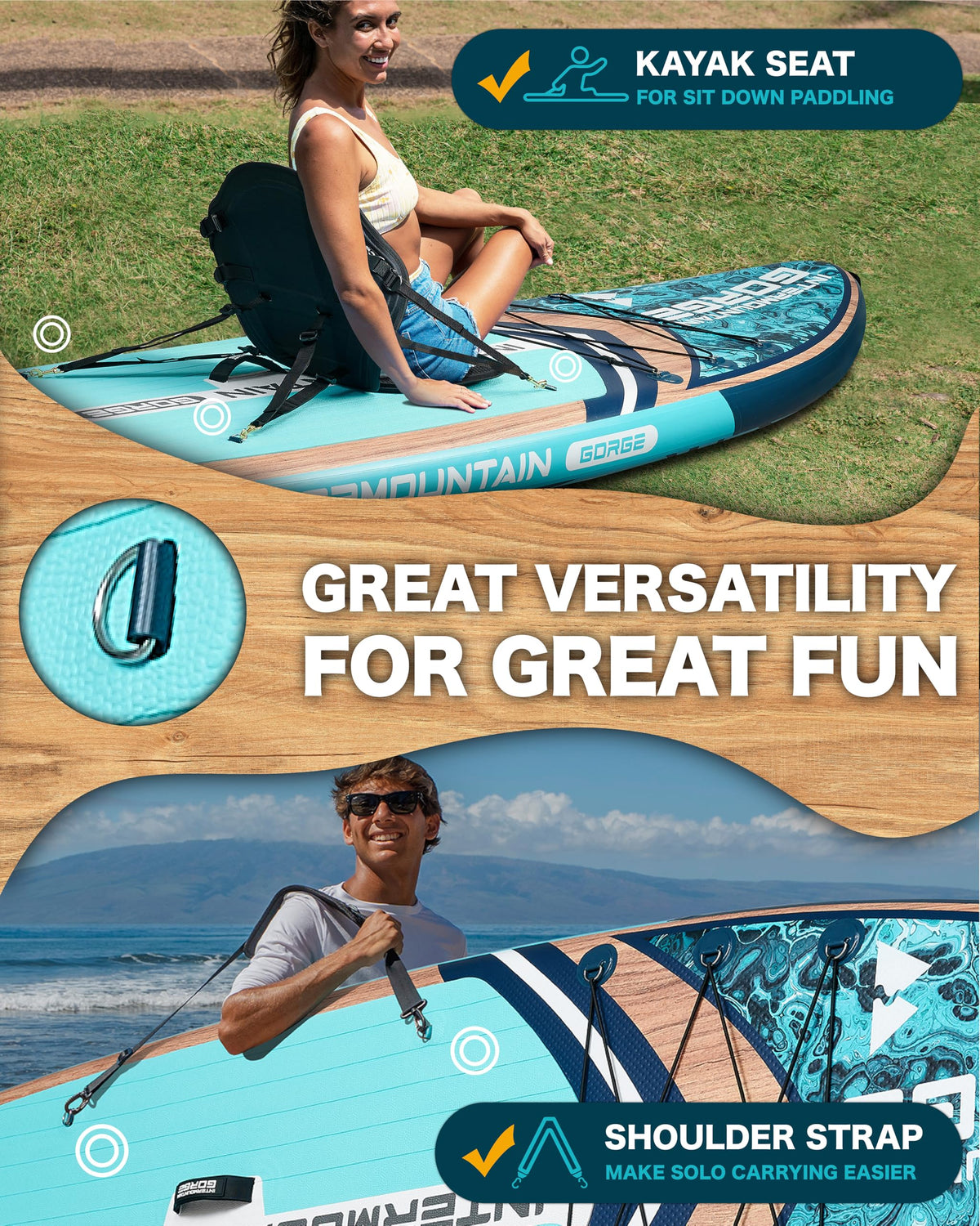 11' Ultra-Wide Inflatable Paddle Board