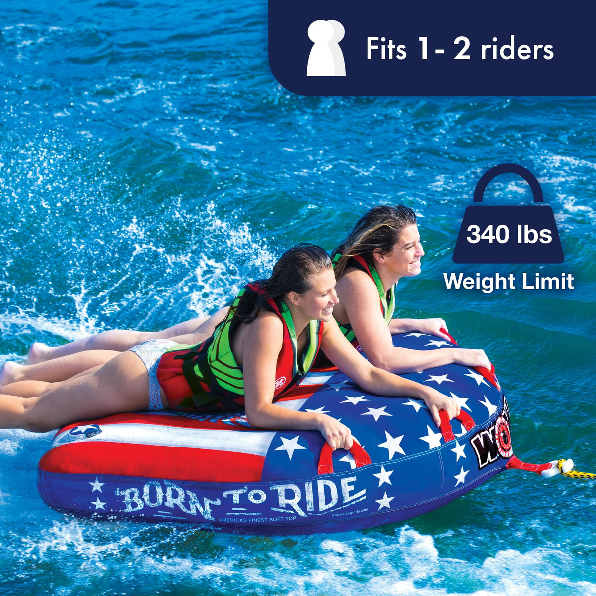 1–2 Rider Towable Tube & Rope Set